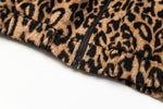 Retro leopard print hooded cotton jacket