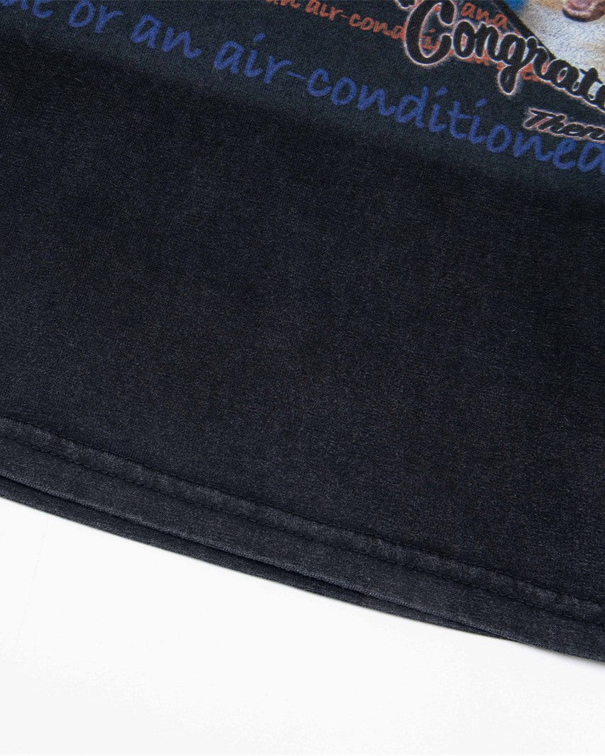 레트로 펀 프린트 반팔