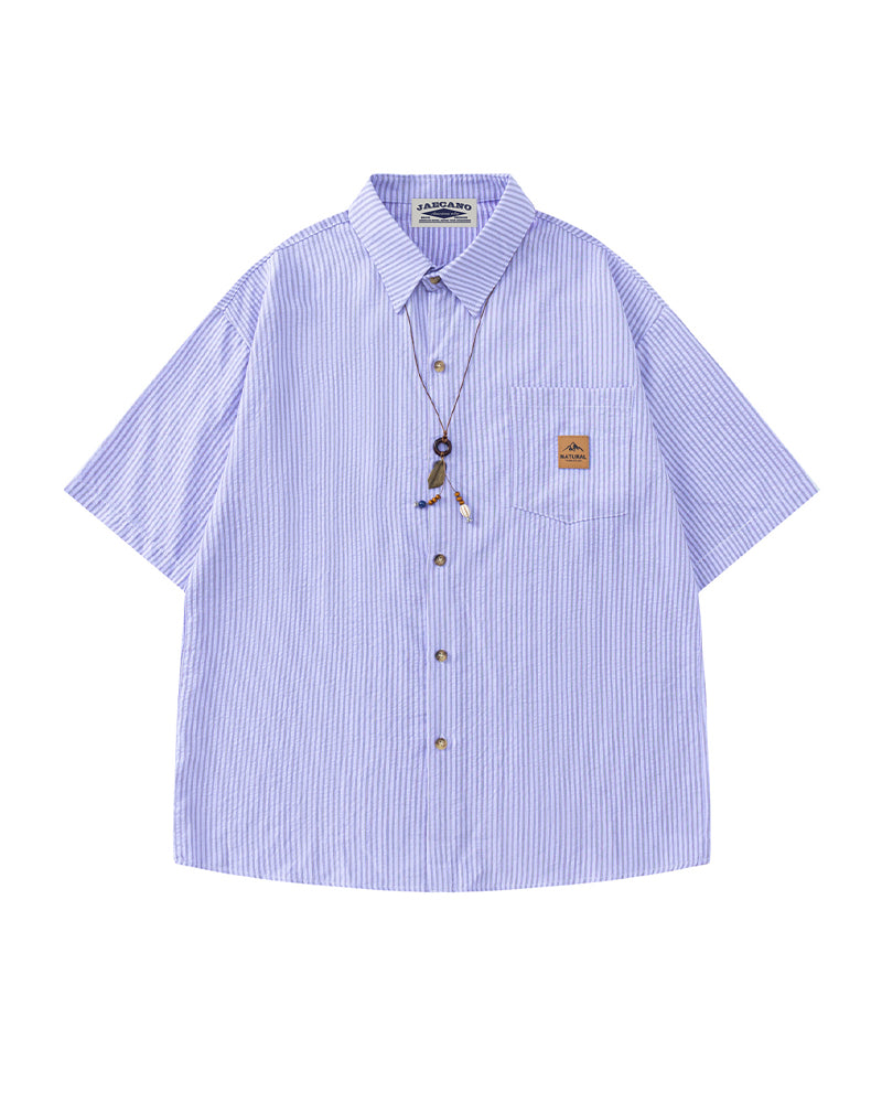 striped short-sleeved shirt