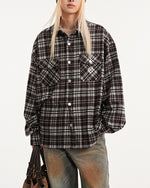 vintage plaid long sleeve shirt