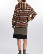 Retro Striped Casual Long Sleeve Jacket