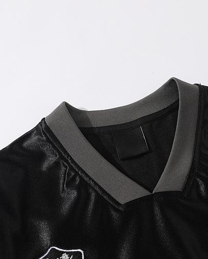 V領拼接運動短袖