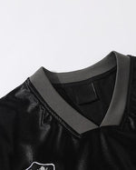 V領拼接運動短袖