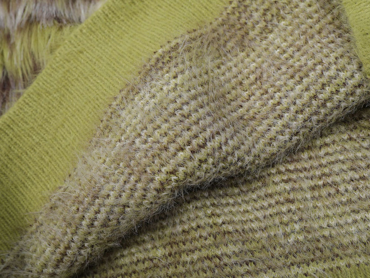 復古簡約圓領毛衣