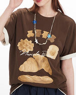 귀여운 프린트 커플 반팔