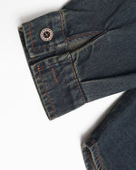 Washed colored denim shirt