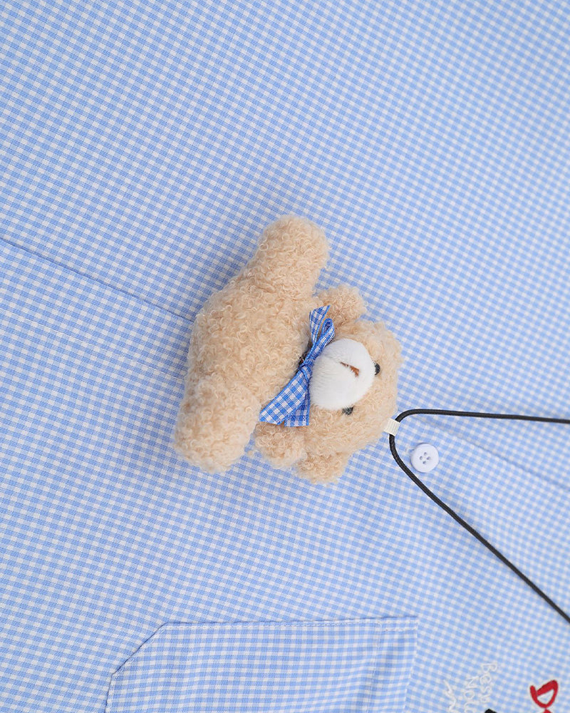 Cute embroidered short-sleeved shirt