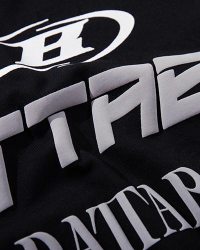 레트로 콘트라스트 프린트 반소매