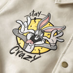 Cartoon embroidery padded jacket