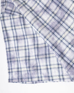 休閑格子短袖襯衫