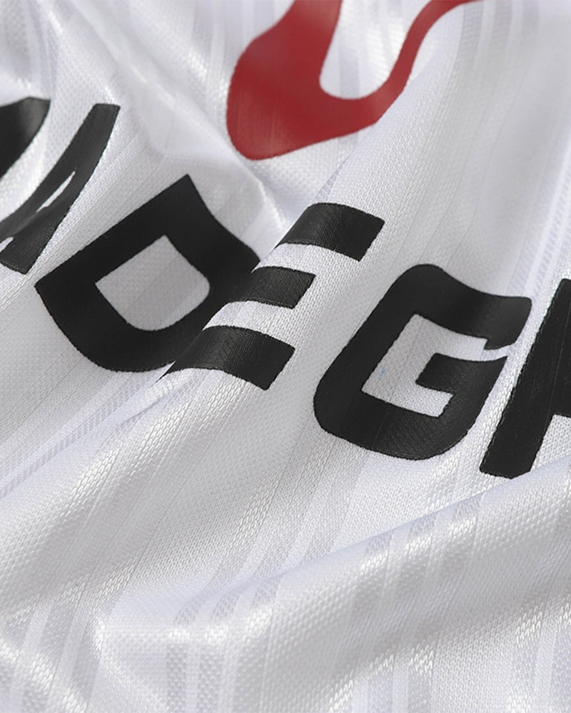 레트로 콘트라스트 캐주얼 반팔