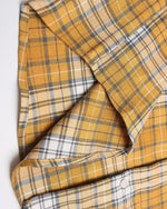 做舊撞色格子連帽襯衫