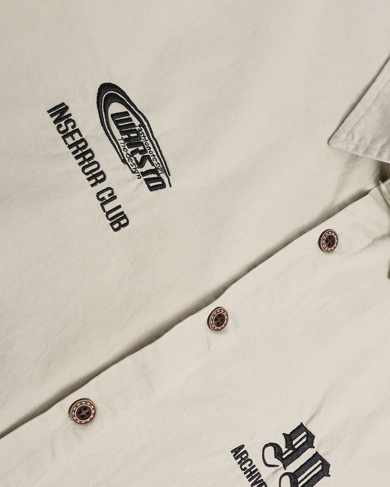 Vintage Embroidered Short Sleeve Shirt