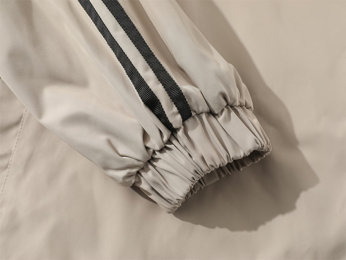 Retro embroidered stand collar jacket