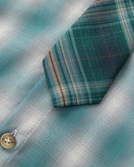 Vintage Plaid Tie Short Sleeve Shirt