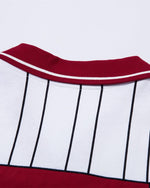 레트로 대비 스트라이프 반소매