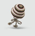 條紋針織拼色毛綫帽