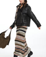 Retro lamb wool padded jacket