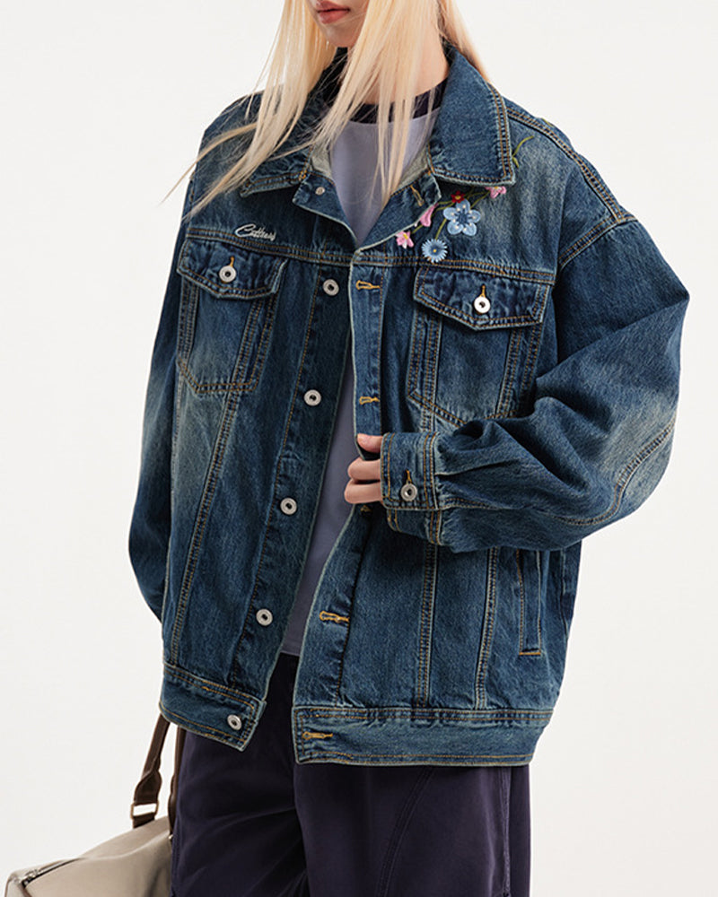 Washed denim jacket