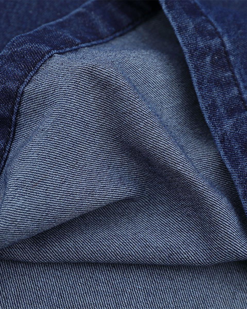 콘트라스트 패치 데님 반팔