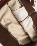 Retro letter embroidered hooded jacket