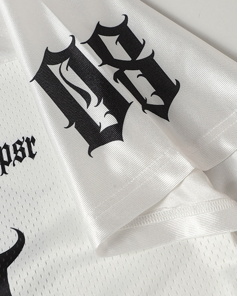 運動風數字印花短袖