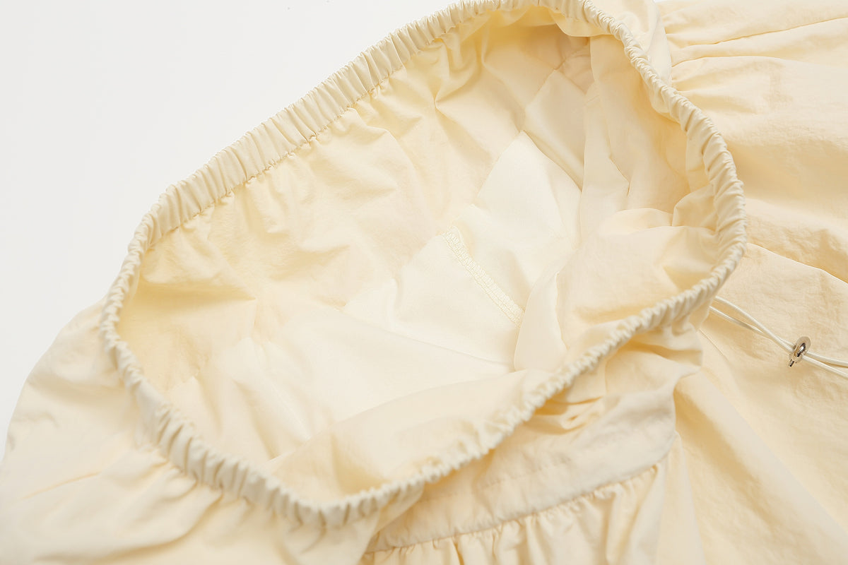 Sporty drawstring bud skirt