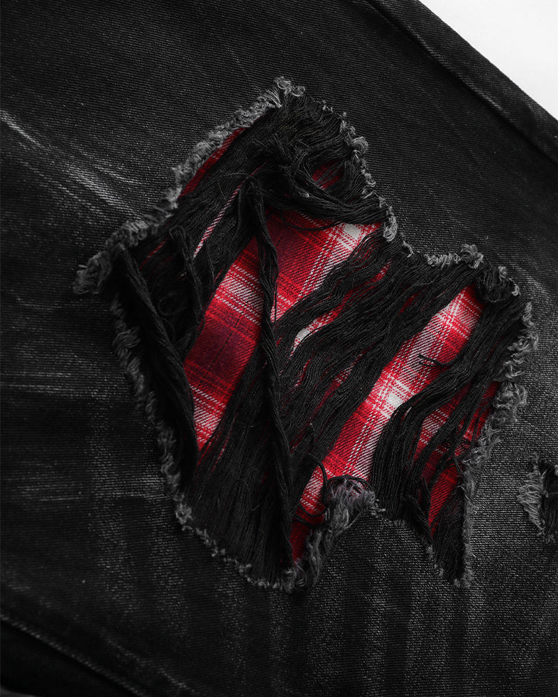 콘트라스트 데님 반바지