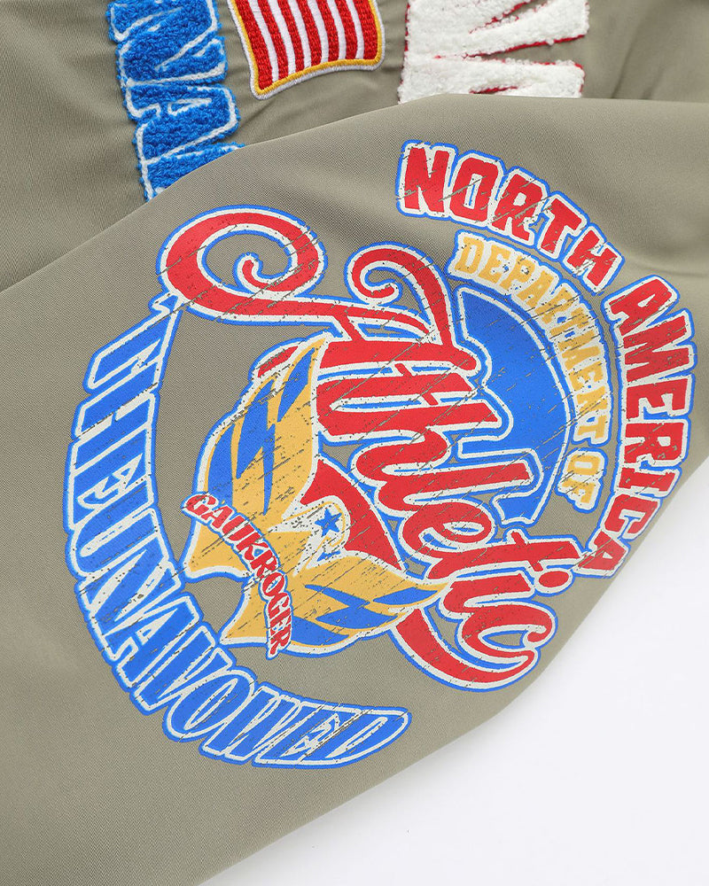 embroidered hooded jacket