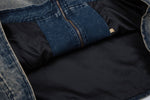 Retro contrast denim jacket