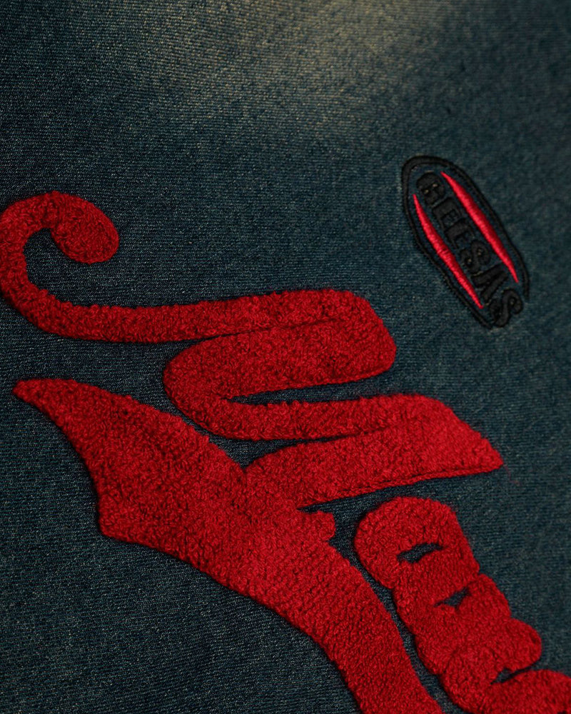 復古撞色牛仔衛衣