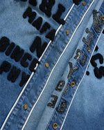 Washed letter jacket