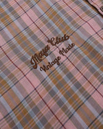 Heart Embroidered Plaid Short Sleeve Shirt