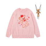 雙肩包玩偶情侶針織衫