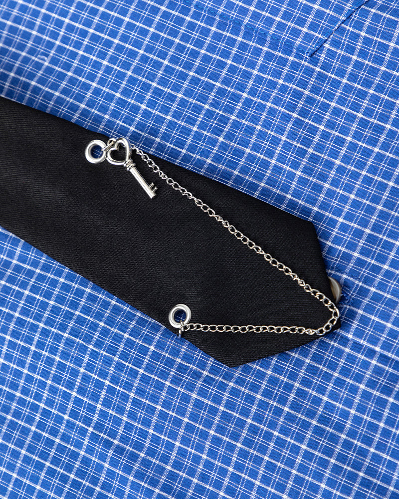 復古格子長袖襯衫