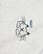 Cute cat embroidery fake two-piece sweatshirt