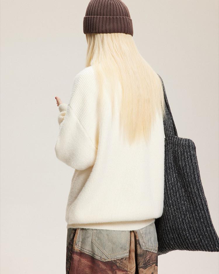 簡約半拉鏈針織衛衣