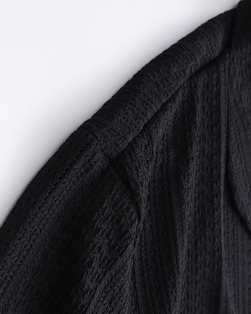 休閑情侶長袖襯衫