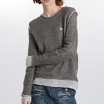 Retro contrasting sweater (women's style)