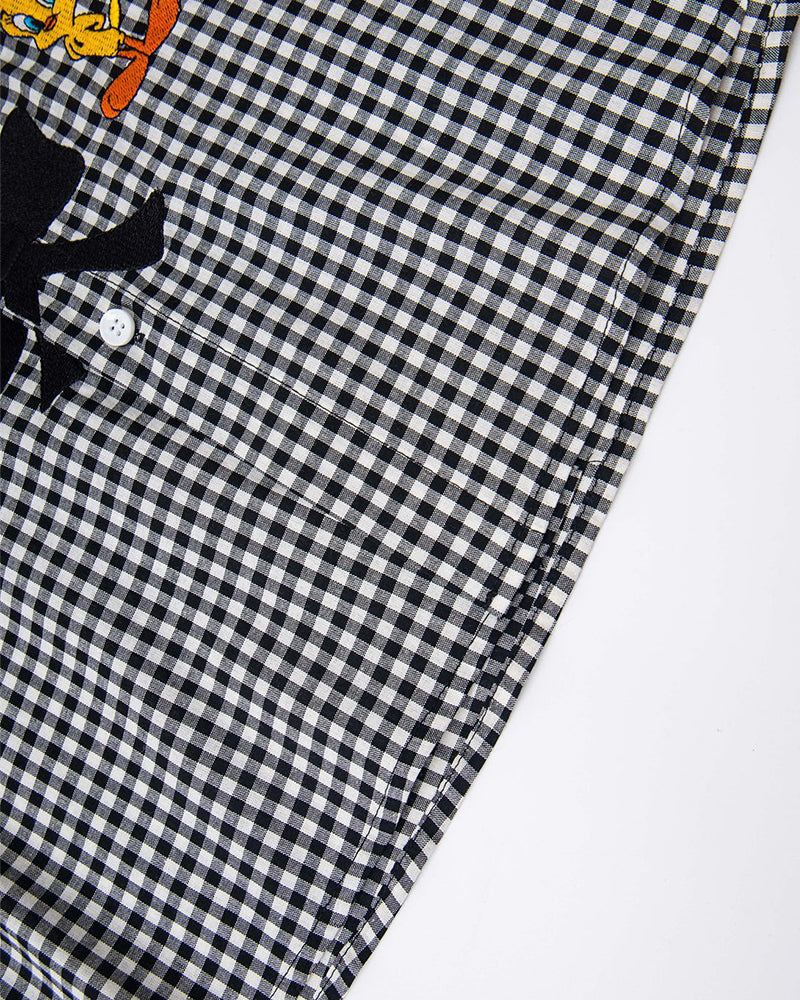 復古蝴蝶結長袖襯衫