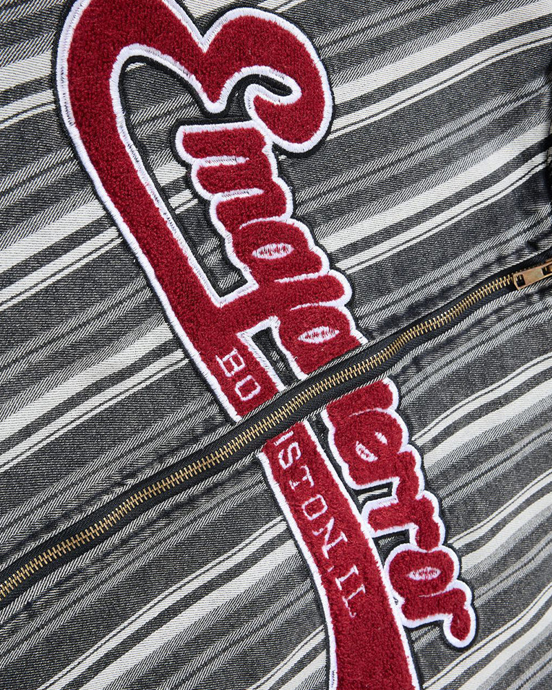 Washed striped couple jackets