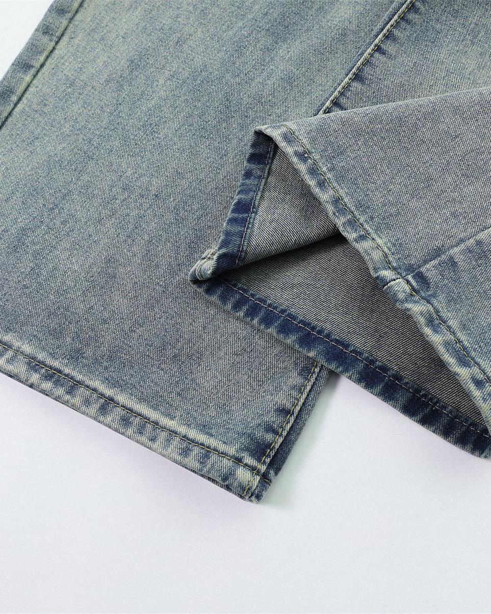 Ink-splashed casual jeans