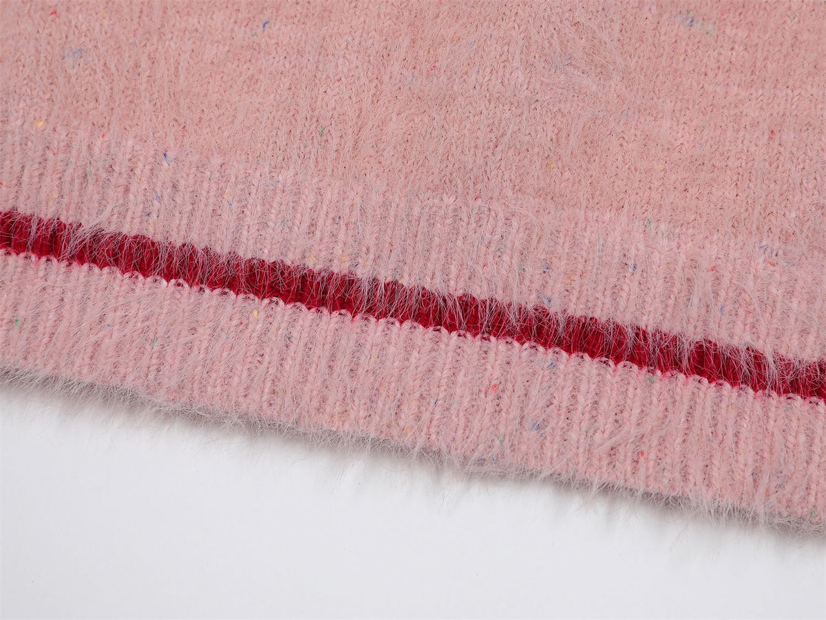 復古貓咪貼布毛衣