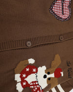 Color-blocked striped puppy sweater