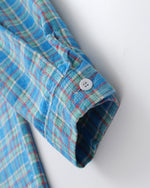 embroidered paneled long-sleeved shirt