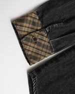 復古撞色長袖襯衫