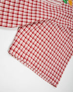 刺綉撞色短袖襯衫