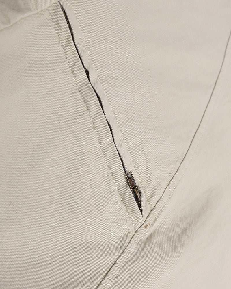 Embroidered zip-up short-sleeved shirt