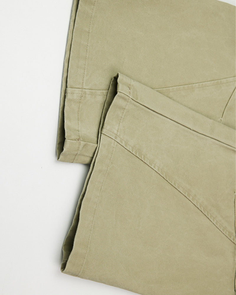 Vintage denim patchwork trousers