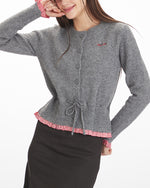 收腰短款針織毛衣(毛衣)